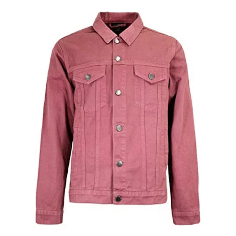 Pink Denim Jacket for Mens